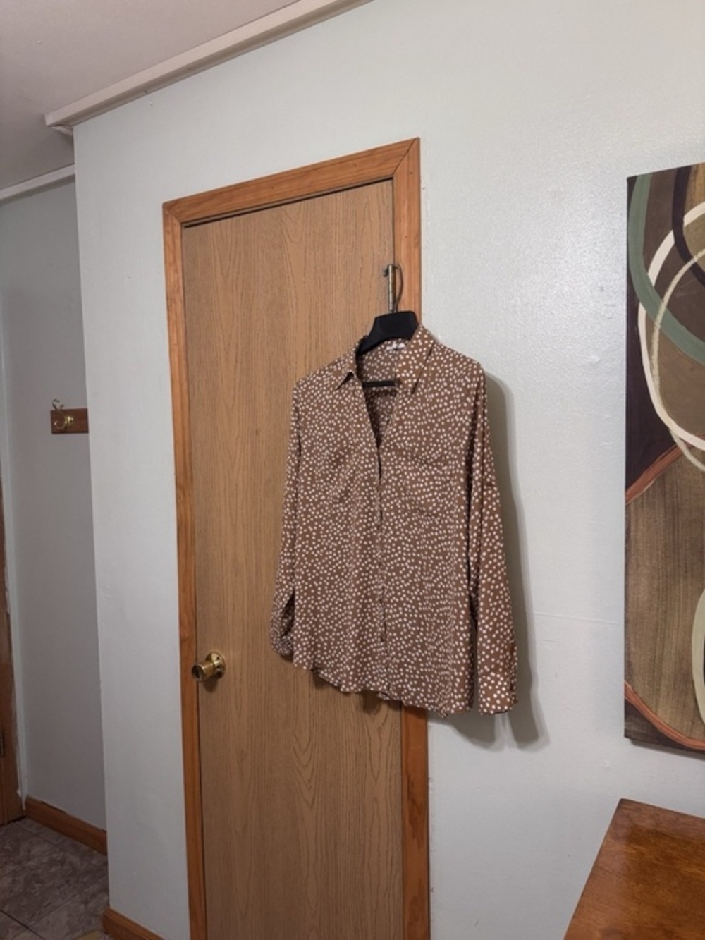 Maurices XL Multi-Color w/Floral Print Long Sleeve Button-Front Blouse - EUC